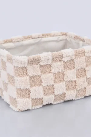 Panier damier 'Pop' taupe beige Achetez Aujourd'hui